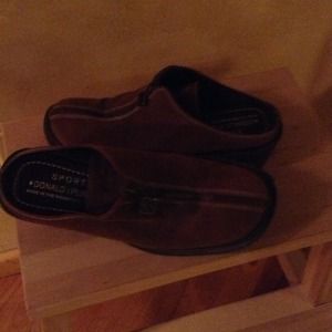 Leather mules sassy front zipper