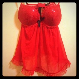 ⚡REDUCED⚡Red sequenced with tie back lingerie