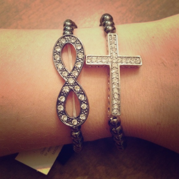 💀SOLD💀 New Cross & Infinity Pearl Bracelets!