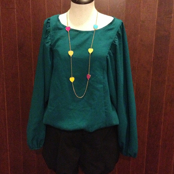 Teal blouse
