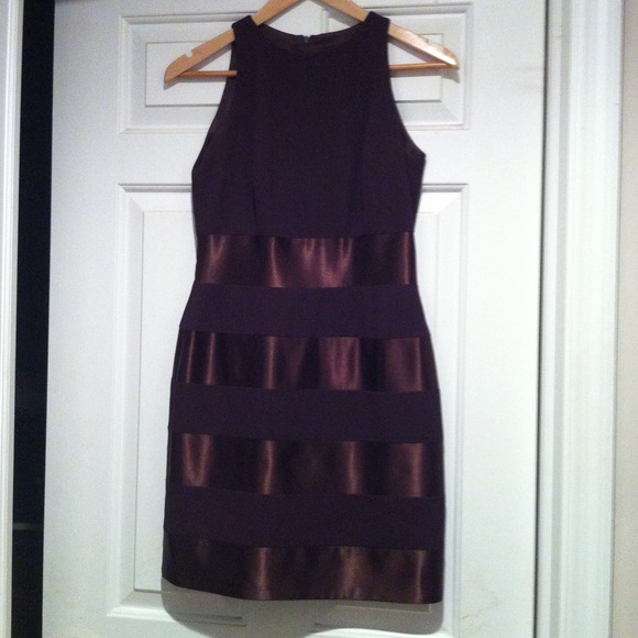 Chocolate & Satin Sleeveless Dress by Laundry