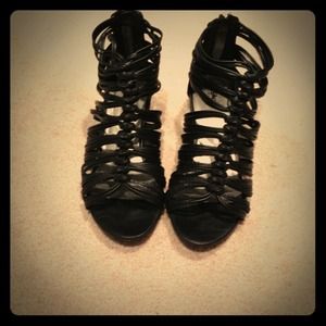 Black gladiator sandals