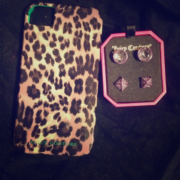 Bundle! Juicy earrings and iPhone 4 case :)