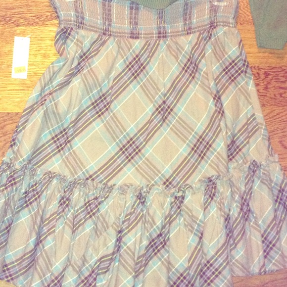 Grey scotch skirt