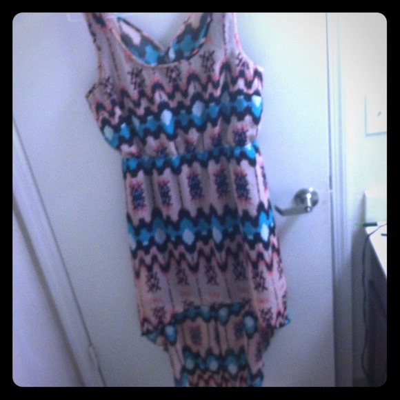 Tribal high low dress.