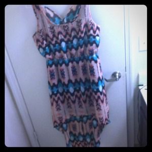 Tribal high low dress.