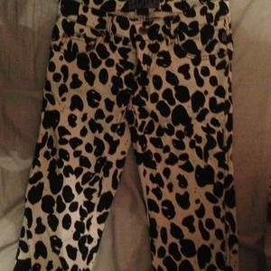 Tripp NYC leopard skinny jeans