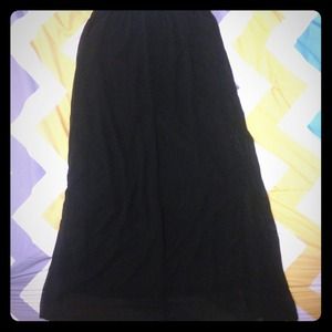 Black maxi skirt