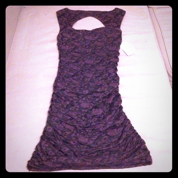 ✂ Reduced! Black and burgundy free people dress