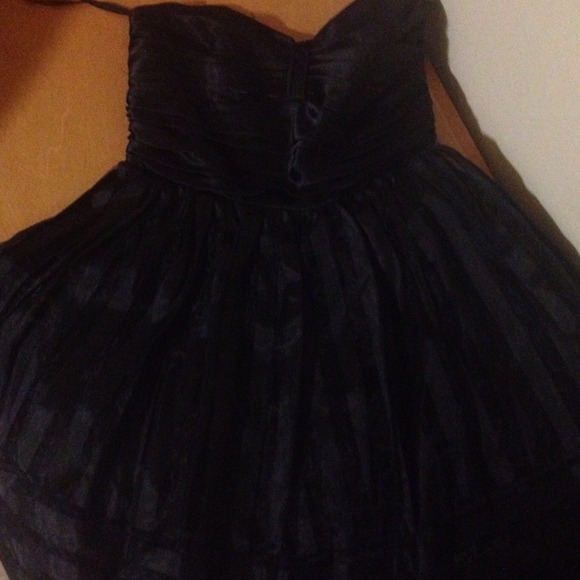Black Betsy Johnson strapless dress..
