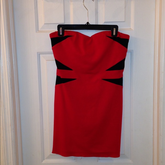 Black and red party dress... Form fitted/w :romper