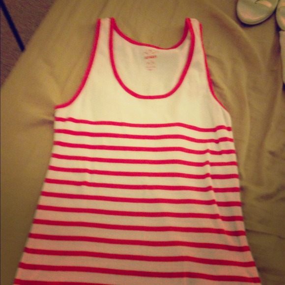 X-large Pink and White Striped Old Navy Tank