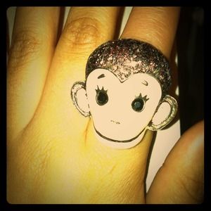 Cute Adjustable Monkey Ring