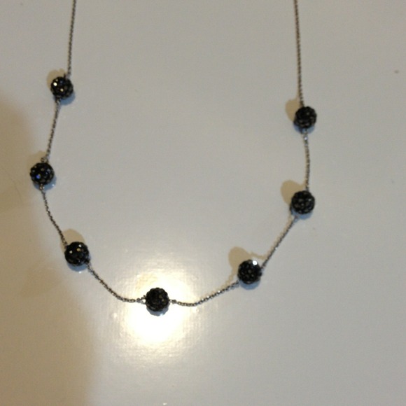 Dainty necklace with small crystal balls