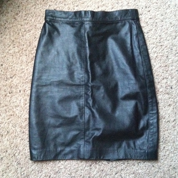RESERVED for @theclosetqueen Black leather skirt