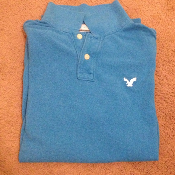 Men's Blue American Eagle Polo