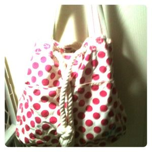 Large 4 Pocket Polkadot Aerie Tote