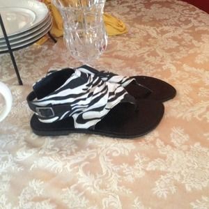 Zebra print sandles