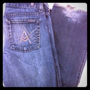 7 for all mankind gold "A" pocket denim