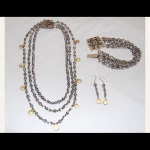 VICTORIA necklace earrings bracelet set