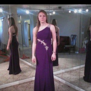 Plum prom gown purchased in 2011.