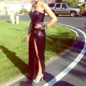 Long plum purple dress worn once