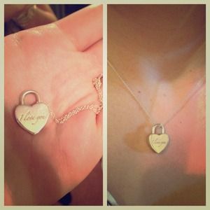 Tiffany and Co. "I love you" necklace with chain