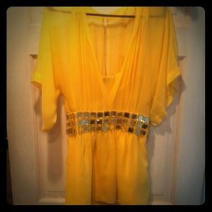 Yellow sheer top!