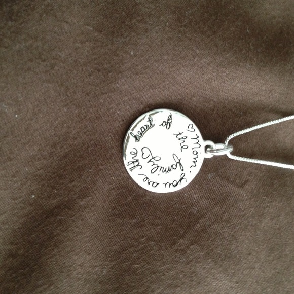 REDUCED Sterling silver mom necklace and charm