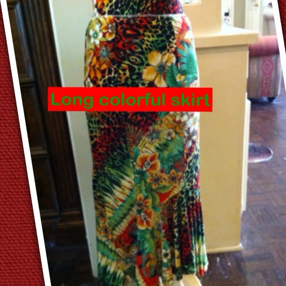 Long colorful skirt