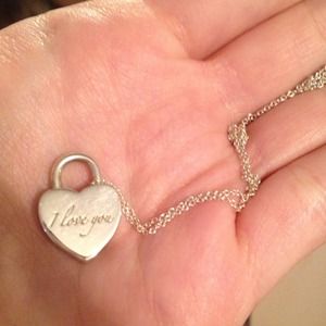 Tiffany and Co. "I love you" necklace w/ chain