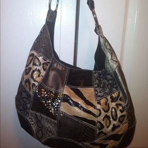 Animal print hand bag