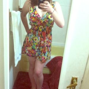 Bright floral dress