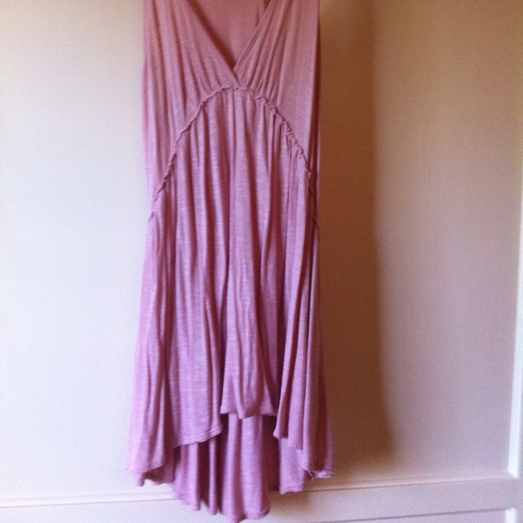 Hi low pale pink tank top