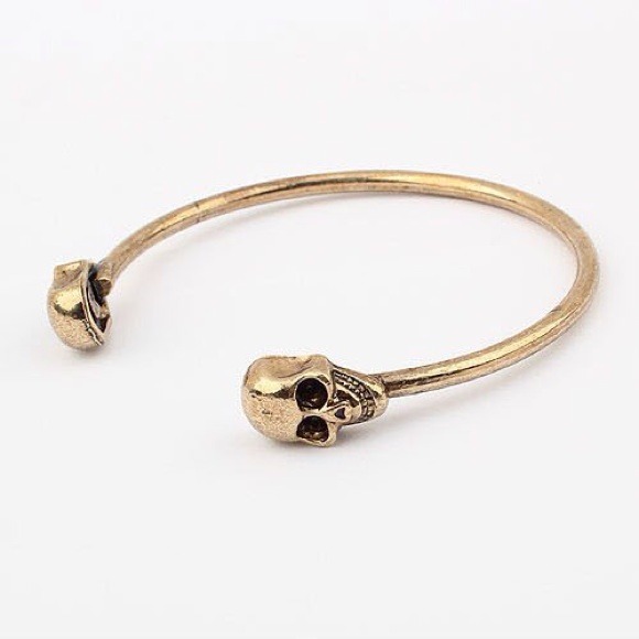 HOLD Gold Skull Cuff Bracelet