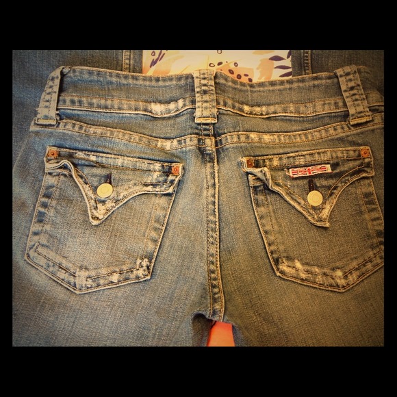 Hudson Triangle Pocket Straight Leg Jeans 32 x 28.