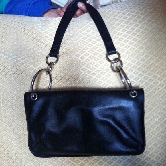 Black Real leather purse
