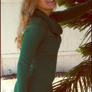 Green Sweater Dress.