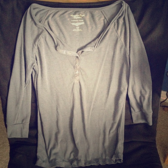 ⛔Reserved Trade⛔Gray button up