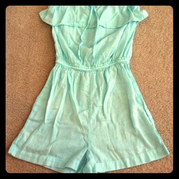 Light blue cover-up romper