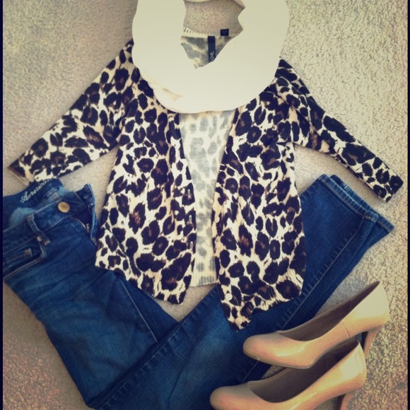 Leopard print cardigan