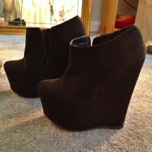 Black Suede Booties