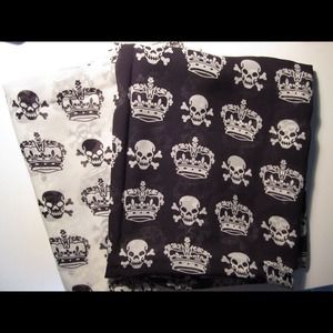 Skull and Crown Scarf RESERVED
