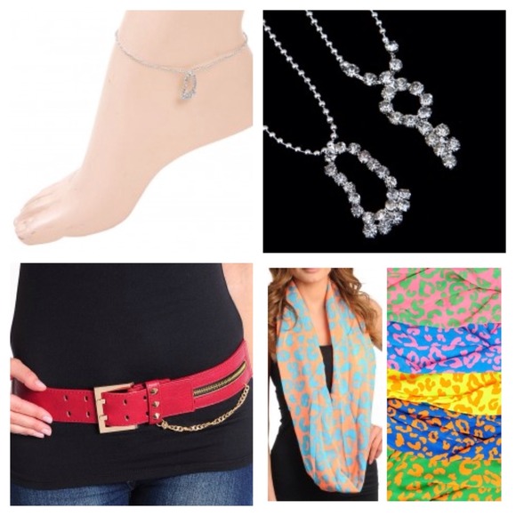 Bundle! Scarf, anklet and belt.