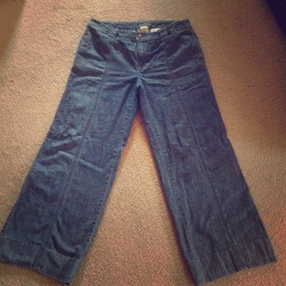 Sz 8 Liz Claiborne Wide Leg Dressy Jeans