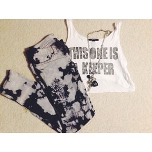 Bebe acid washed jeans