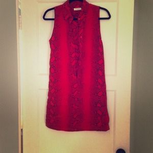 Equipment Snake Print Dress - XS