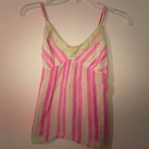 Green and Pink Striped Tank 💚💗