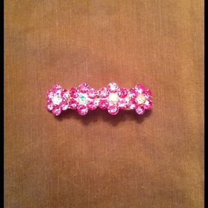 Hot Pink 4 Flower Strand Hair Clip