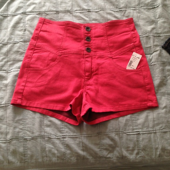 Reserved! Red coral high waisted shorts